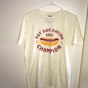 Hot dog eating champion shirt